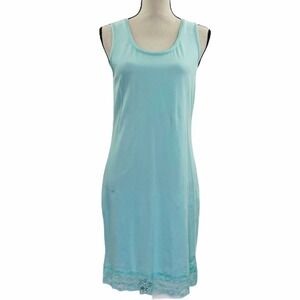 YEST Aqua Tank Dress Lace Hem 8